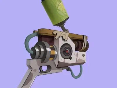 Stylized Portal Gun Low Poly Game Ready Asset Low-poly 3D model