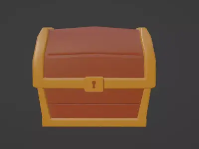 Simple treasure chest Free 3D model
