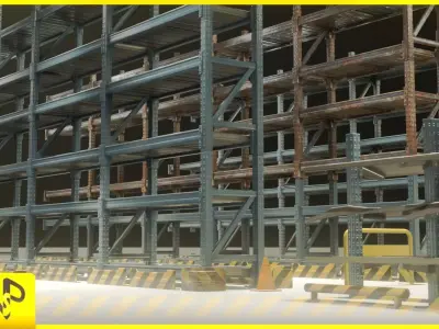 Rack pack Low-poly 3D model