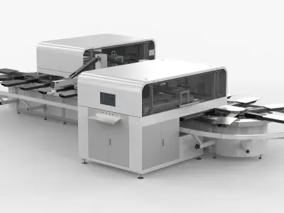Fully Automatic 24 Station Oval Printing Machine 3D model