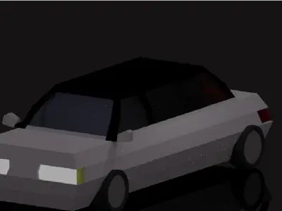 Low-Poly Limo car Free low-poly 3D model