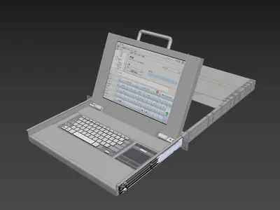  Industrial control computer KVM 3D model