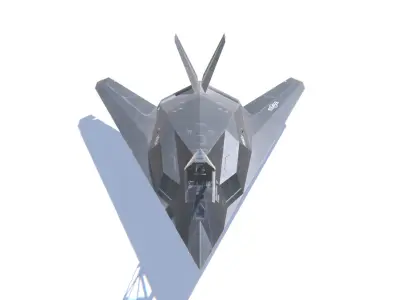 F-117 Nighthawk Jet Fighter Aircraft Low-poly 3D model