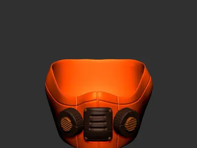 gas mask helmet scifi high poly sculpt ver 9 3d printable Free 3D model