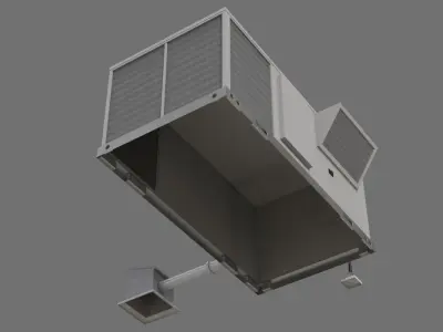 Rooftop AC Unit 1A Low-poly 3D model