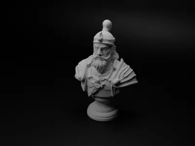 Genghis Khan Warrior Bust Chess 3D print model order