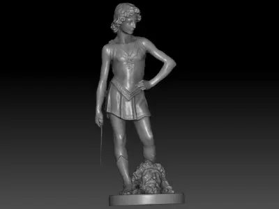 david and goliath verrocchio 3D model