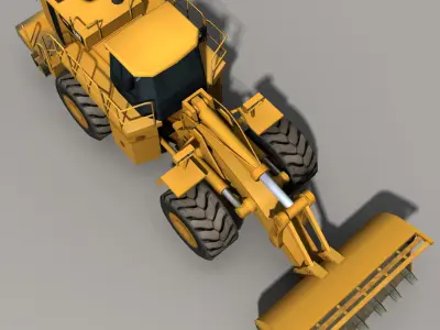 Loader bulldozer Low-poly 3D model purchase