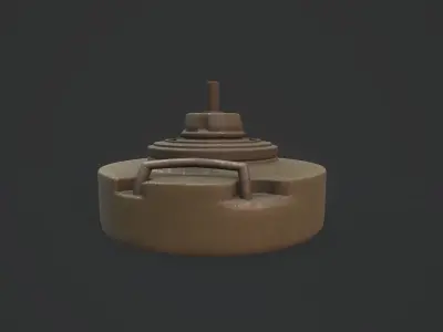LandMine - Anti-tank - Models and Textures Low-poly Low-poly 3D model