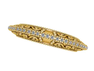 LUXURY ANTIQUE RING 3D PRINTABLE MODEL 3D print model
