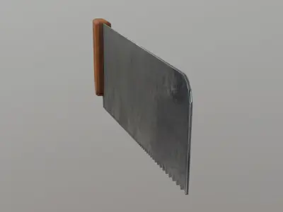 Hand Saw Low-poly 3D model order