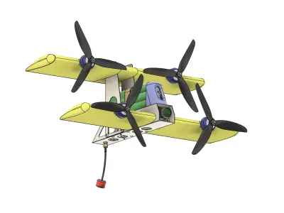 FPV Drone Plane 3D model