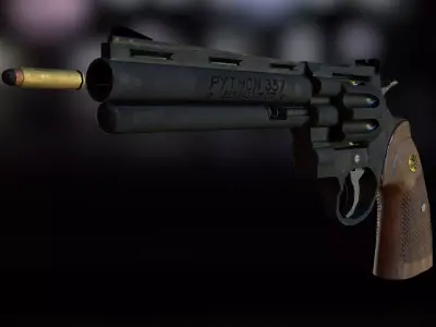 Magnum Colt Python 357 Low-poly 3D model