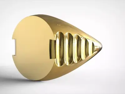 Signet style ring 3d Model 3D print model