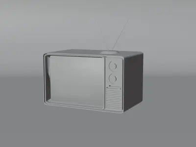tv low poly retro Low-poly 3D model