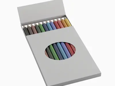 Colored Pencils Pack 01 Low-poly 3D model