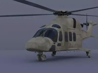 T625 GOKBEY Turkish Helicopter Army 3D model