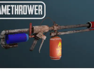 Flamethrower 3D model purchase