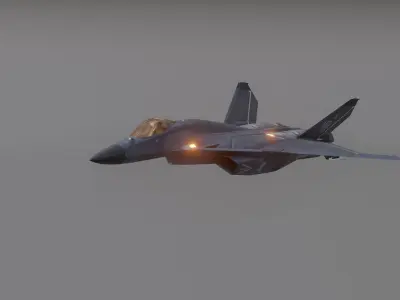 NOS rafale - Fighter Jet Low-poly 3D model