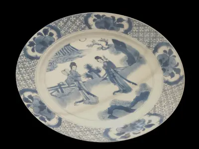 Traditional Plates Low-poly 3D model