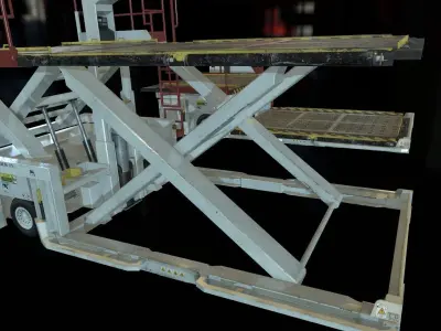 Airport Cargo Loader Low-poly 3D model