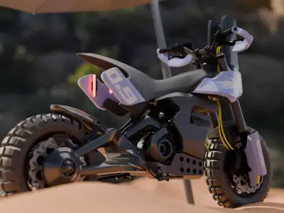 Electric Dirt Bike 3D model
