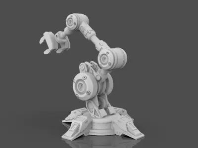 Industrial Robot Arm - 5-Untextured  3D model