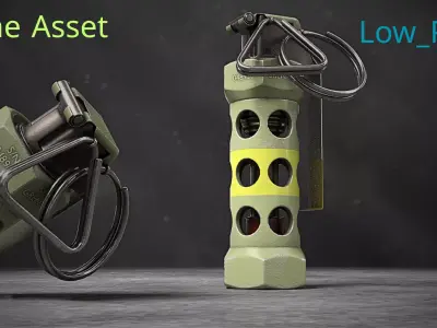 Flashbang  Low-poly 3D model