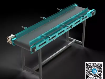 PVC Conveyor Belt Assembly 3D model
