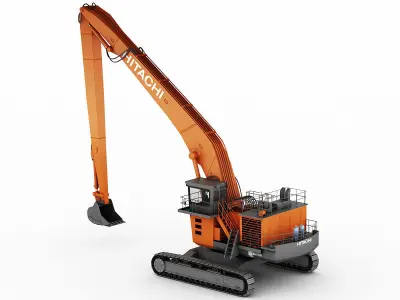 Hitachi EX1900 Low-poly 3D model