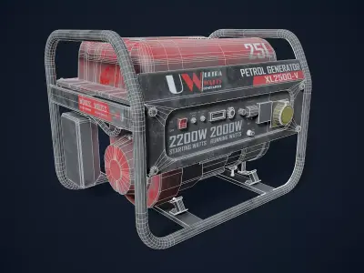 Dirty Petrol Generator 3D model 3D model