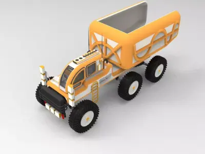 Heavy-Duty Planetary Exploration Vehicle  3D Printable Model 3D print model