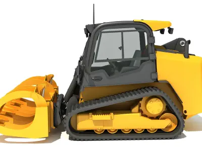 Log Fork Mini Skid Steer Loader 3D model