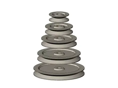 Mini Metric V Pulley Set 3D print model