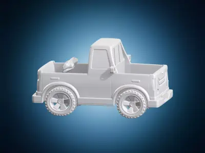 Pickup Toy Vehicle Miniature 3D print model