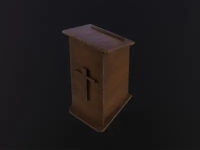 Church Lectern 3D Model Low-poly 3D model