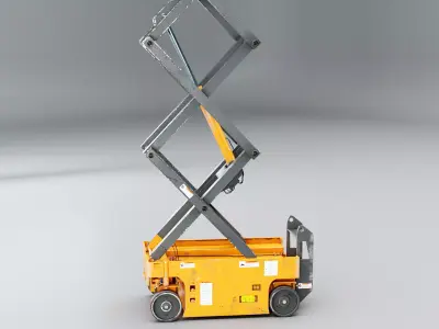 Warehouse Electric Scissor Platform Lift -Used Low-poly 3D model