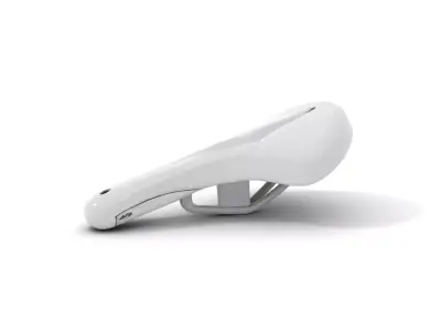 Sleek White Bicycle Saddle model pack Low-poly 3D model