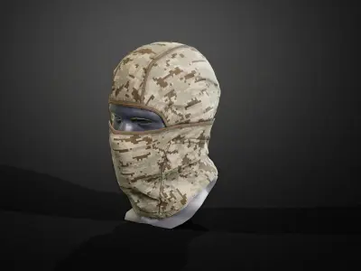 Balaclava ski mask Low-poly 3D model