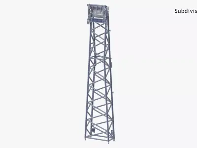 Crane WA Frame 2 Head Section Red 1 3D model