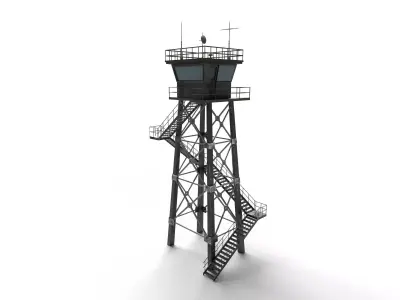 Watch Tower Low-poly 3D model buy
