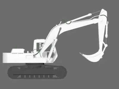 Excavator 3D model 6