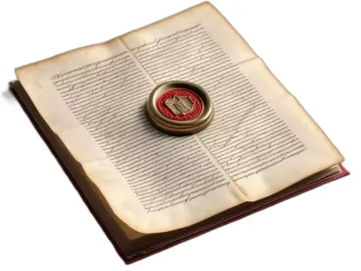 Ancient Sealed Tome Document Low-poly 3D model
