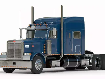 Detailed Peterbilt 379 with interior  3D model by IgYerm