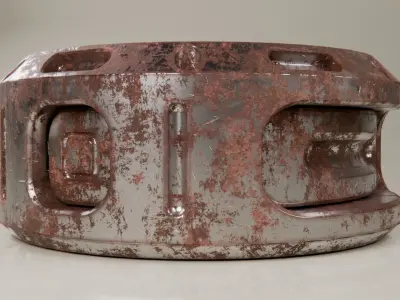 Rusty Mechanical Prop 3 3D model