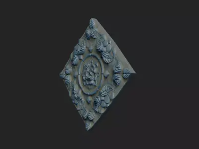 pattern vintage rococo baroque gothic antique luxury  3D print model