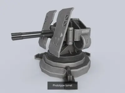 Prototype turret collection 3D Model Pack purchase