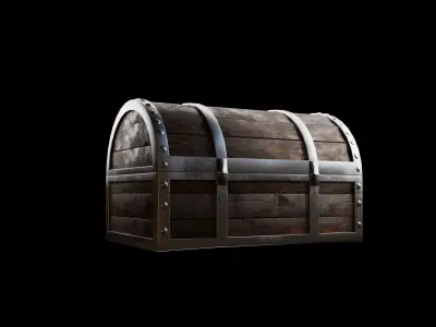 Game-Ready Realistic Chest of treasure Free low-poly 3D model
