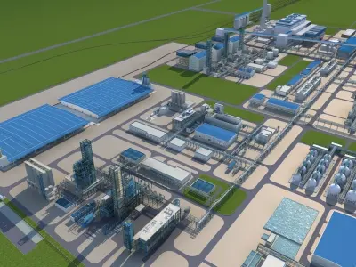 Coal Chemical Industry 3D model purchase