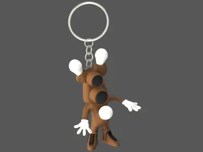  Cartoon Bulb Holder v1 Keychain 